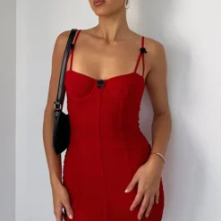 On My Way Mini Dress Red -Outlet Poise Nest Store ON MY WAY MINI DRESS 26.04.23 05 scaled