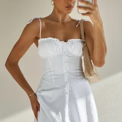 Plastic Heart Mini Dress White