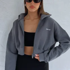 She's Effortless Cropped Hoodie Slate -Outlet Poise Nest Store SHES EFFORTLESS CROPPED HOODIE 220823 012 scaled