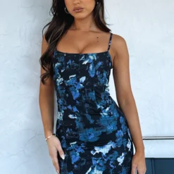 She Will Miss You Mini Dress Navy Floral