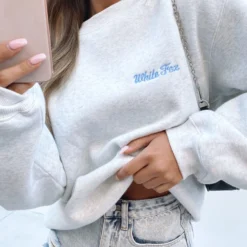 Steal Your Heart Oversized Sweater Grey Marle