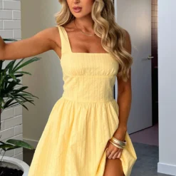 Trending Now Mini Dress Buttercup -Outlet Poise Nest Store TRENDING NOW MINI DRESS 25 05 23 05