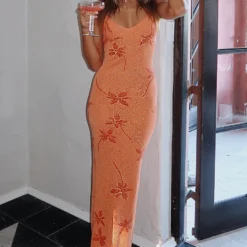Trust Issues Maxi Dress Orange