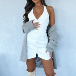 Wait For You Mini Dress White -Outlet Poise Nest Store WAIT FOR YOU MINI DRESS 20 06 23 04