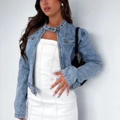 Wherever We Go Denim Jacket Light Wash -Outlet Poise Nest Store WHEREVER WE GO JACKET 09.05.23 02