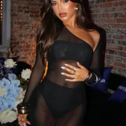 Wasted Times Long Sleeve Maxi Dress Black