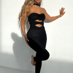 Take A Photo Jumpsuit Black